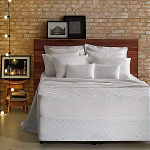 Saia Para Cama Box Santista Matelassê Queen Branco