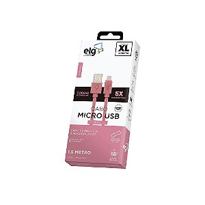 Cabo Micro USB Rosa ELG 1,5m M515PKMAX