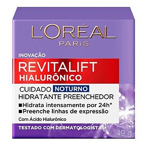 Creme Antirrugas Loreal Revitalift Hialurônico Noturno 49g