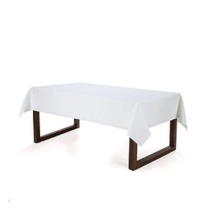 Toalha de Mesa Retangular Mendi Karsten 160x270 Branco