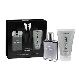 Kit Deo Colônia Fiorucci Mr. Grey Deo Colônia 90ml + Shampoo 3 Em 1 150ml