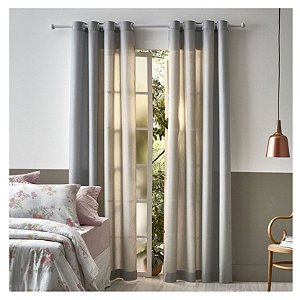 Cortina Veneza Basic Santista 400x250cm Cinza