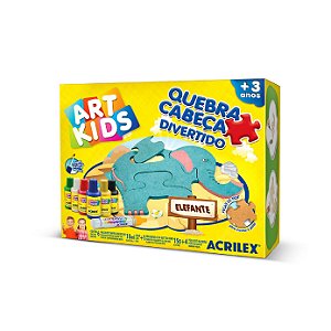 Quebra-Cabeça Divertido Elefante Art Kids Acrilex