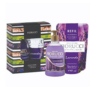 Kit Sabonete Líquido Fiorucci Lavanda 500ml + Refil 440ml