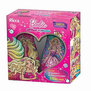 Kit shampoo e Condicionador Ricca Barbie Reinos Mágicos 250ml