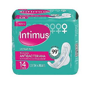 Absorvente Intimus Noturno Antibacteriana Ultrafino Com abas C/14