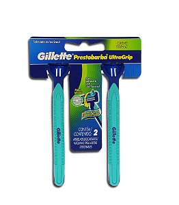 Aparelho de Barbear Gillette Prestorbaba Ultra Grip Móvel C/ 2 Unidades