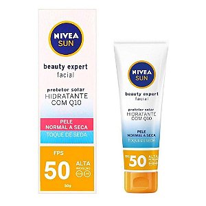 Protetor Solar Nivea Sun Hidratante Com Q10 Pele Normal a Seca 50FPS 50g