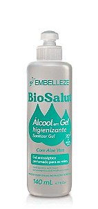 Álcool em Gel 70 % Antisséptico BioSalut C/ Aloe Vera 140ml