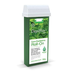 Cera Depilatória Roll-on Depilflax Hortelã 100g