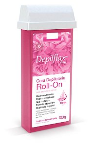 Cera Depilatória Roll-on Depilflax Rosa 100g