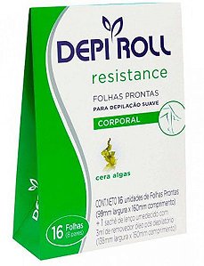 Folhas Prontas Depi Roll Corporal Cera Algas C/16 Unidades