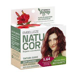 Coloração Natucor 5.64 Castanho Claro Vermelho Acobreado