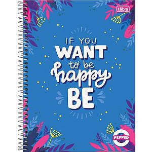 Caderno Capa Dura Tilibra Pepper Feminino 1 Matéria C/80 Folhas