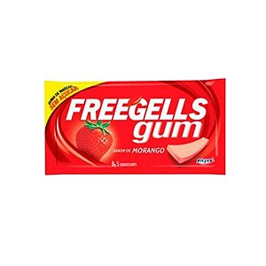 Chiclete Freegells Gum Morango 8g