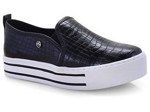 slip on via marte matelassê preto