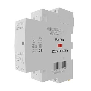 Contator Modular 2 polos 25 Amper 2 /NA  220V LECT4000