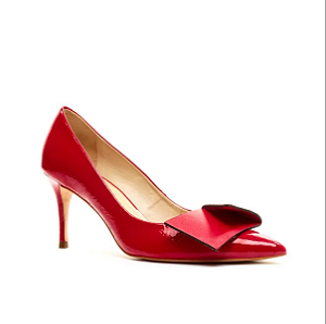 SCARPIN VERNIZ VERMELHO SALTO MÉDIO CECCONELLO