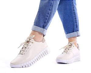 Tênis Off White em Couro Giulia Domna