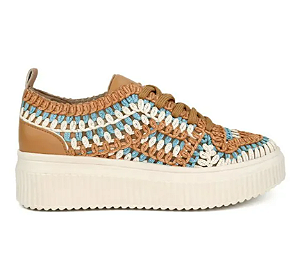 Tênis Giulia Tramado Valentina Flats Bege