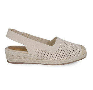 Sandalia Espadrille Anabela Luana Valentina Flats Bege