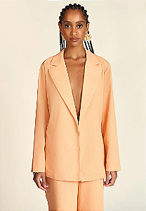 Blazer Zinco Alongado Com Faixa Laranja