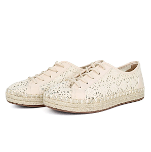 Tênis Espadrille Bordado Valentina Flats Off White