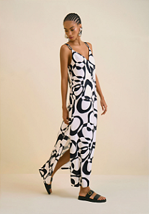 VESTIDO LONGO DECOTE V DETALHE ALCA