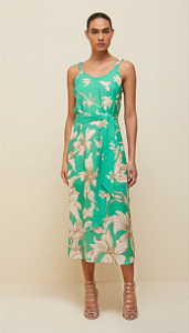 VESTIDO MIDI ESTAMPA MORENA ROSA