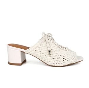 Tamanco Lorena Tramado Valentina Flats Off White