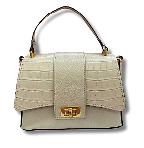 BOLSA GLOSS COURO BRANCO