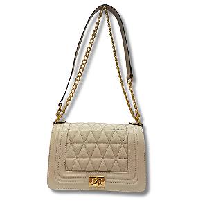 BOLSA GLOSS COURO BRANCA
