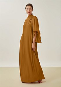 Vestido Morena Rosa Solto Longo Um Ombro Só