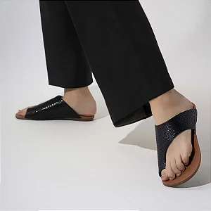 Sandália Rasteira Bordada Paetê Valentina