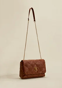 Bolsa Satchel Média Marrom Morena Rosa