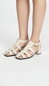 Sandália Salto Baixo Off White Arezzo