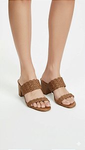 Tamanco Salto Bloco Marrom Arezzo