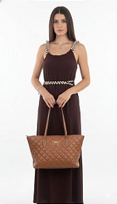 Bolsa Grande Caramelo Couro Madame Sofia