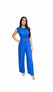 Macacão Maria Valentina Azul Elegante