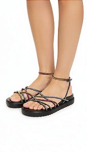 Papete Preta Cecconello com Pedras Coloridas