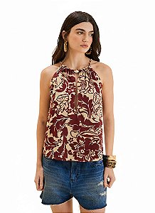 Blusa Estampada Morena Rosa Feminina