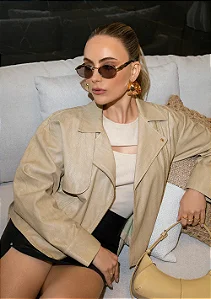 Jaqueta Zinco Oversized Manga Longa