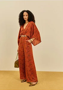 Macacão Longo Ajustado Maria.Valentina Laranja