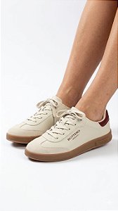 Tênis Couro Mafim Detalhe Bordô Bottero