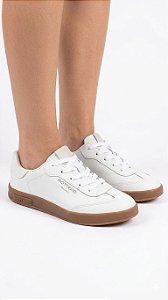 Tênis Bottero Couro Branco Solado Bege