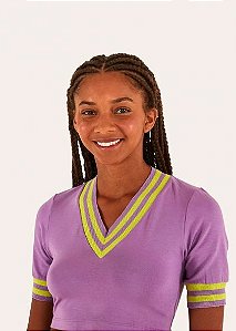BLUSA FARM DECOTE RETILINEA LILÁS FARM 303735