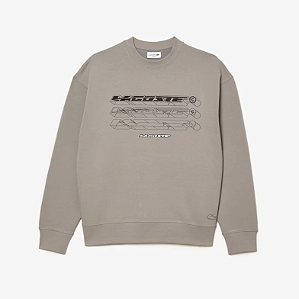 MOLETOM MASCULINO LACOSTE CINZA SH554023