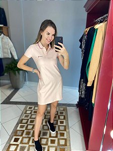 VESTIDO POLO CURTO LOGO ROSA CLARO CF2PC30VM366