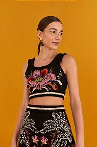 TOP TRICOT JARDIM CLASSICO ESTAMPA FARM 314959