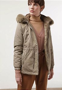 PARKA FEMININA FACINELLI DUPLA FACE VERDE MILITAR 690107